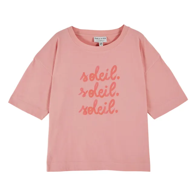T-shirt Soleil Coton Bio | Rose