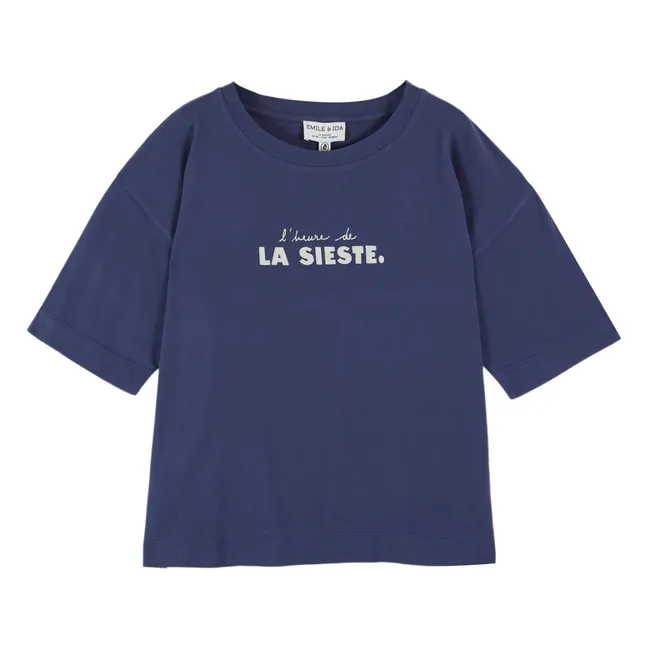 La Sieste organic cotton T-shirt | Navy blue