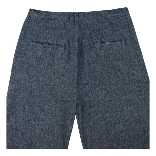 Hose Leinen und Baumwolle | Navy