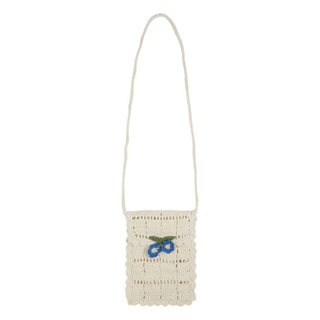 Sac Bandoulière Crochet Fleurs | Crème