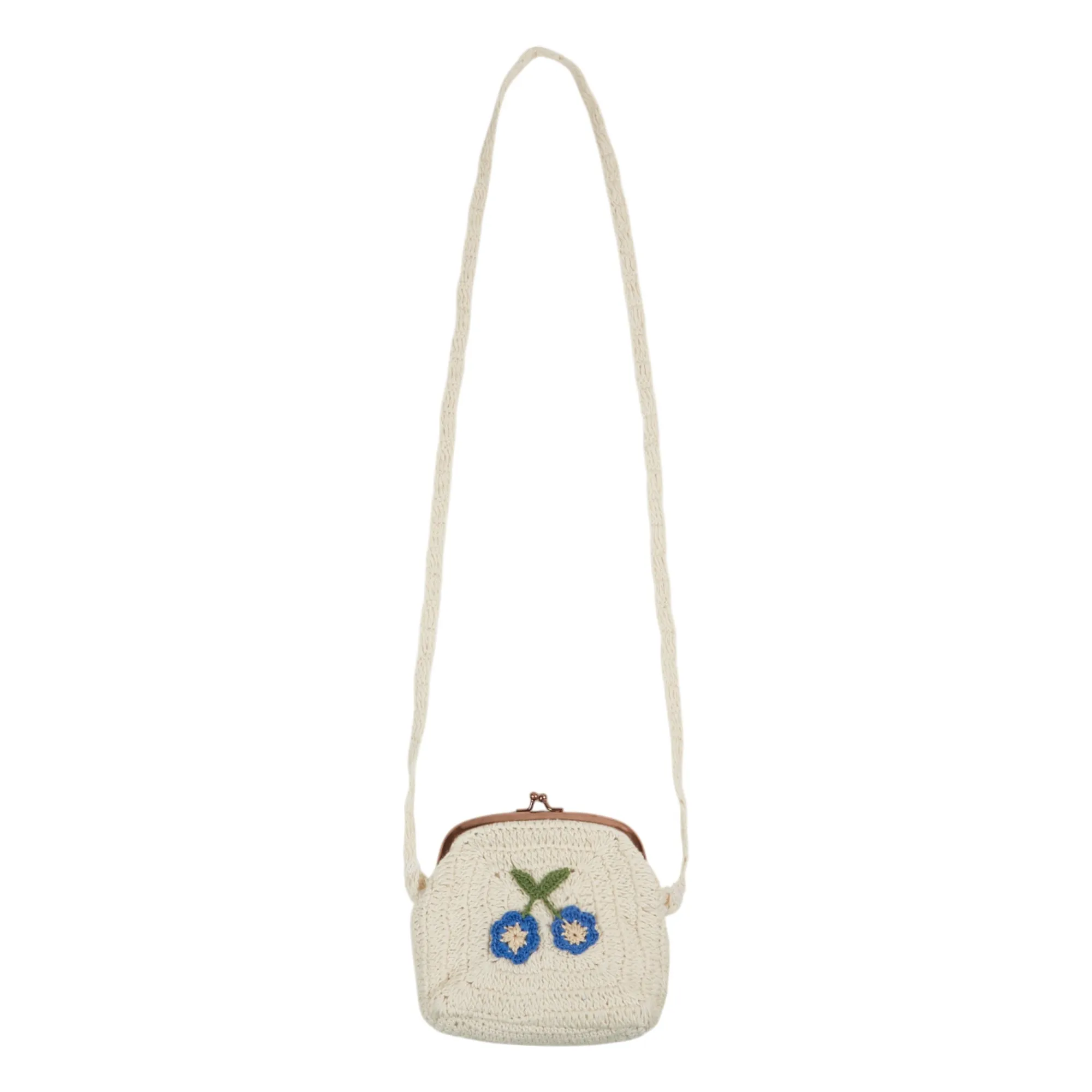 Emile Et Ida Cream Bag Crochet Flowers