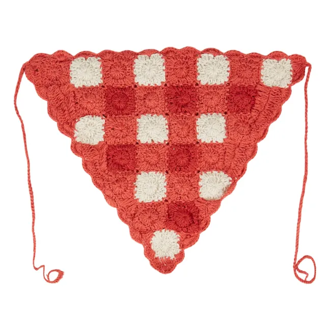 Vichy Crochet Headband | Red