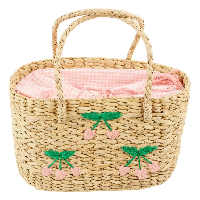 Cherry Wicker Basket | Natural