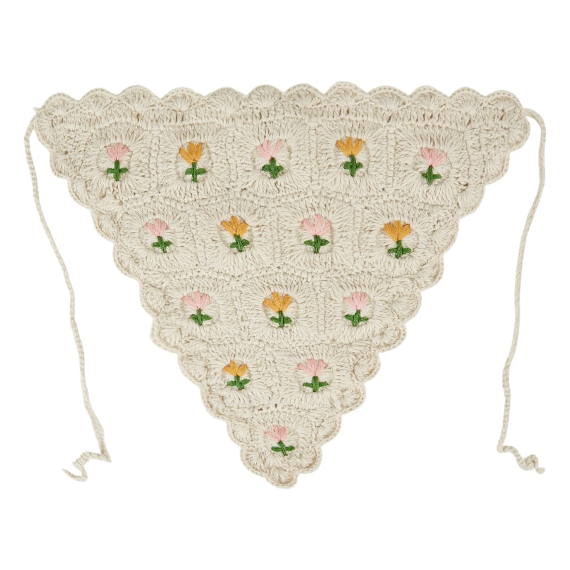 Emile Et Ida Cream Tulips Crochet Headband