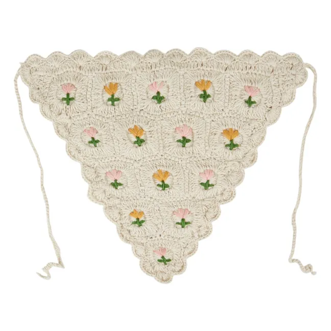 Diadema de ganchillo Tulipán | Crema