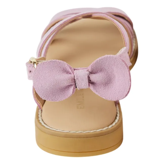 Sandales Croisées Cuir | Mauve