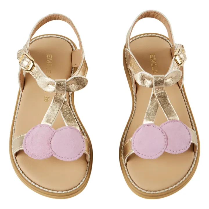 Cerises Sandalias de piel | Malva- Imagen del producto n°0
