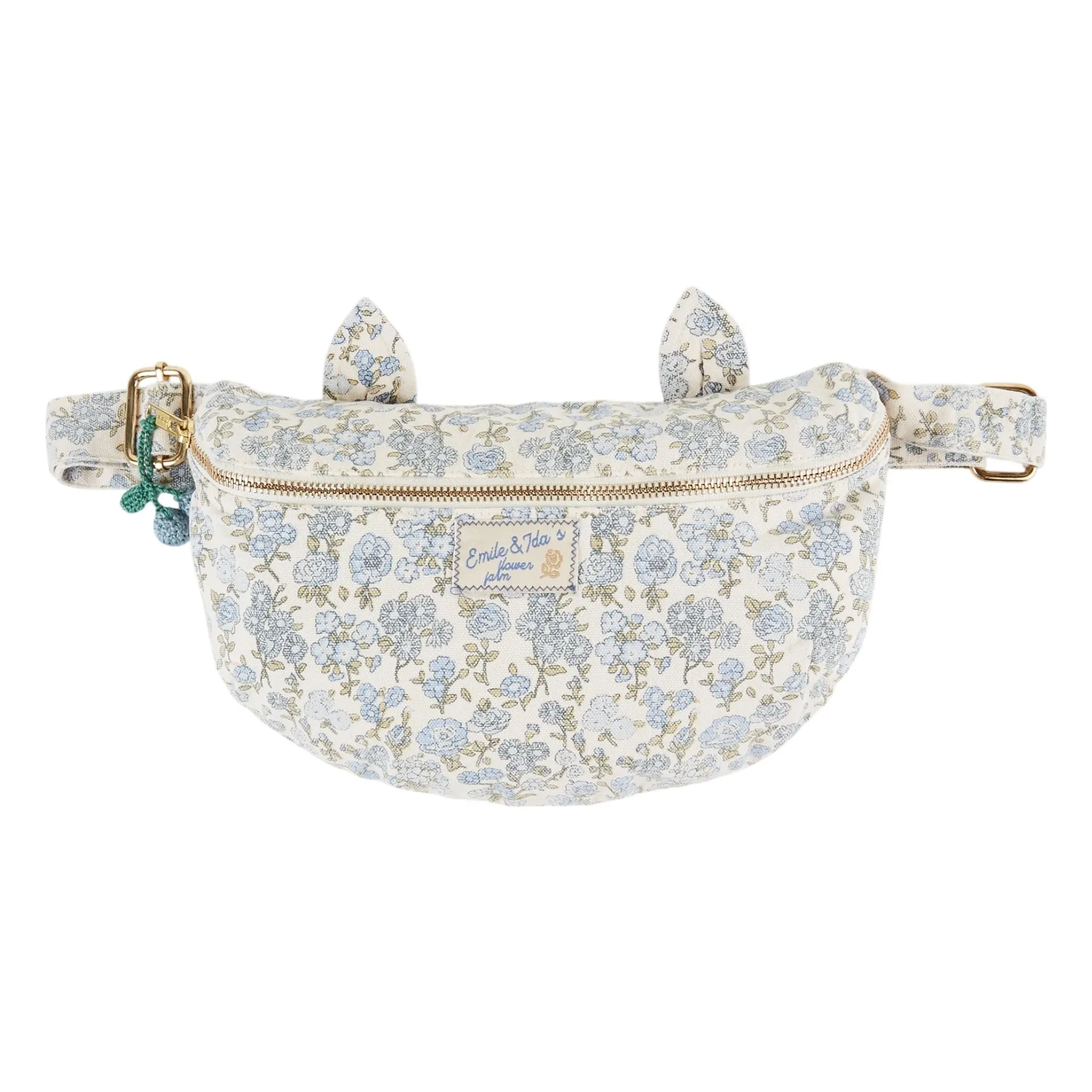 Emile Et Ida Cream Flowered Banana Bag