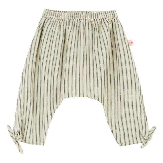 Pantalón Sarouel a rayas | Natural