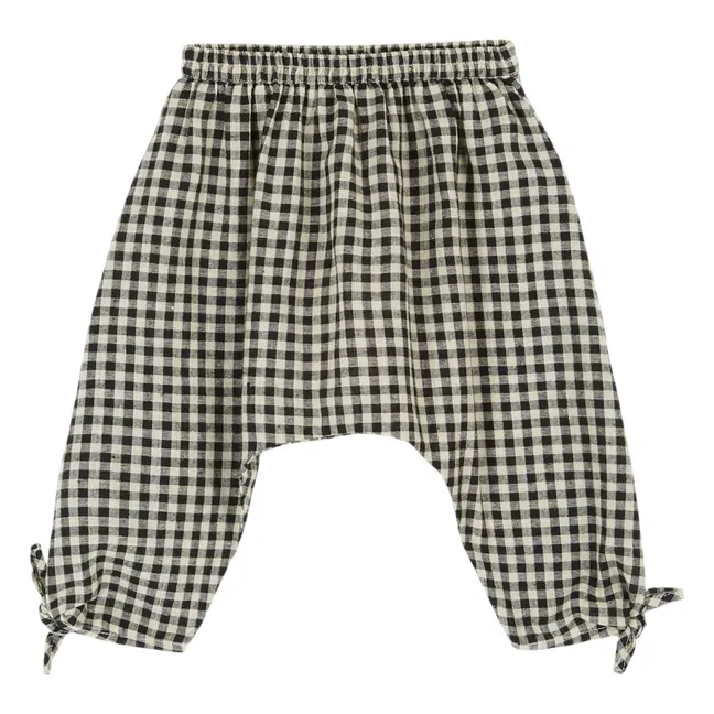 Pantalon Sarouel Vichy | Noir