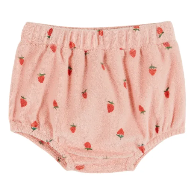 Esponja de Algodón Ecológico Flor de Fresa | Rosa