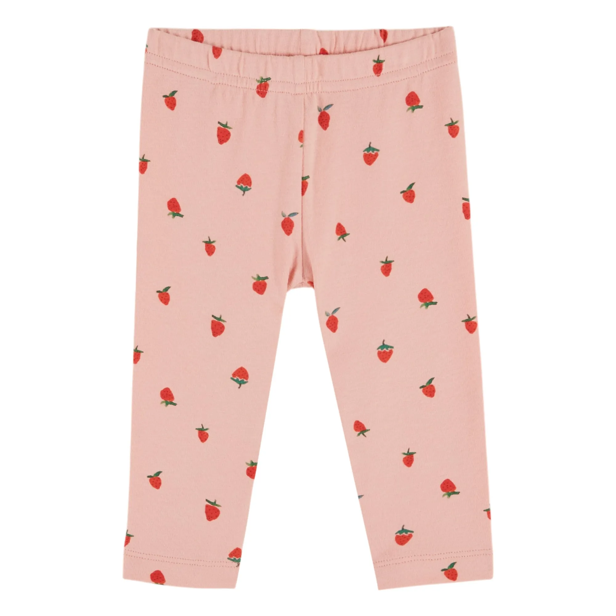 Emile Et Ida Pink Organic Cotton Strawberry Legging