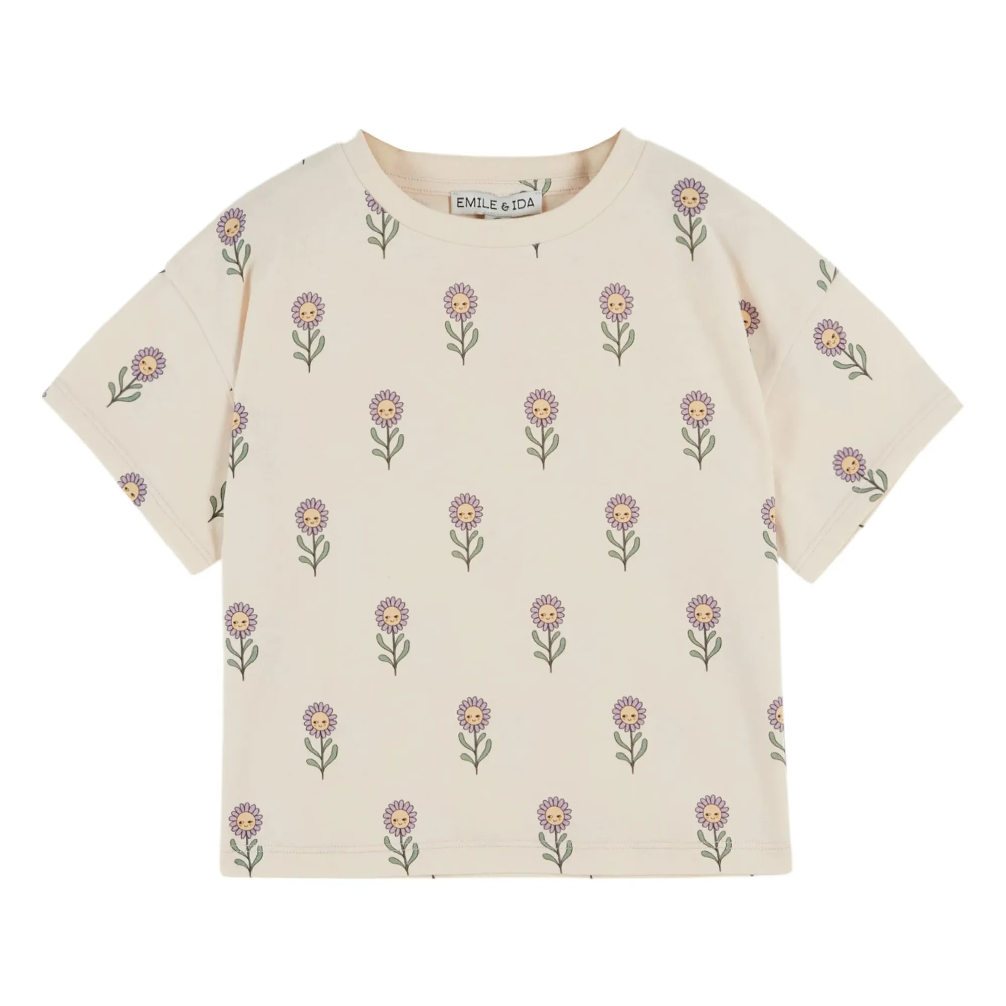 Emile Et Ida Cream Organic Cotton T-Shirt