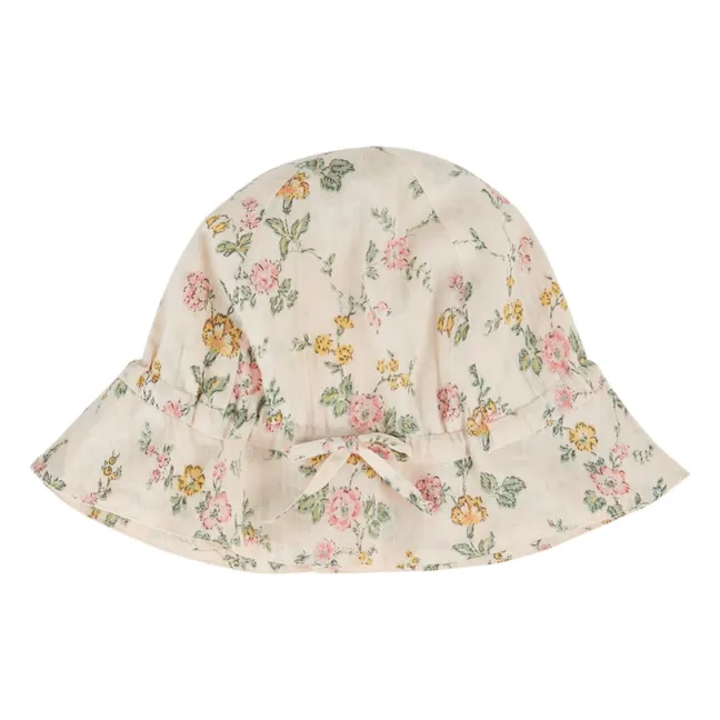 Chapeau Fleuri Coton Bio | Rose pâle