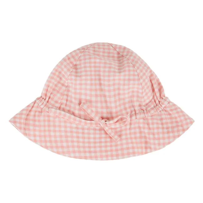 Sombrero de algodón orgánico Vichy | Rosa