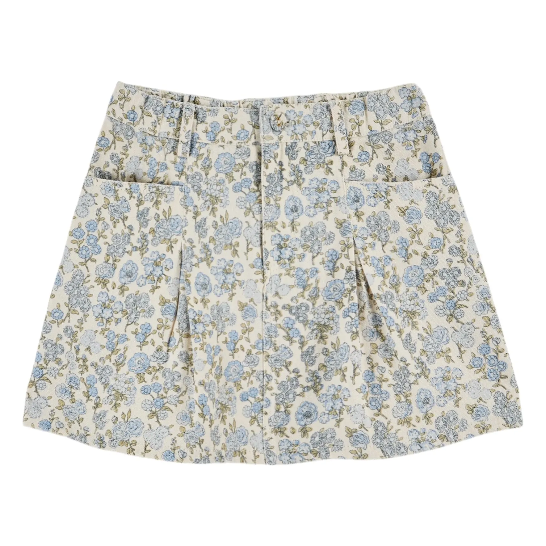 Emile Et Ida Cream Floral Skirt