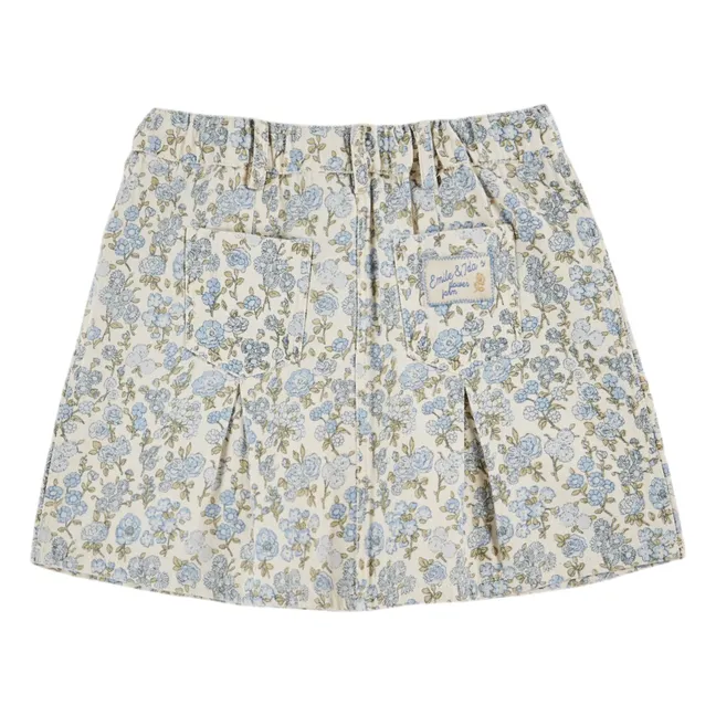 Falda floral | Crema
