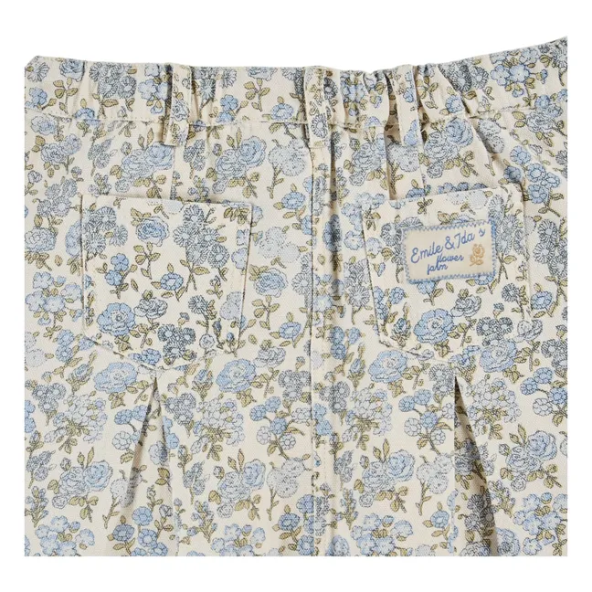 Falda floral | Crema