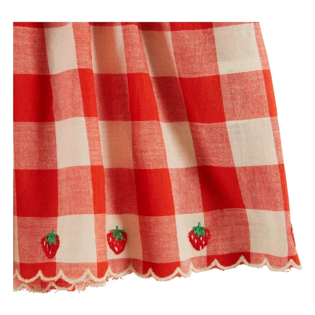 Top de algodón orgánico Vichy | Rojo