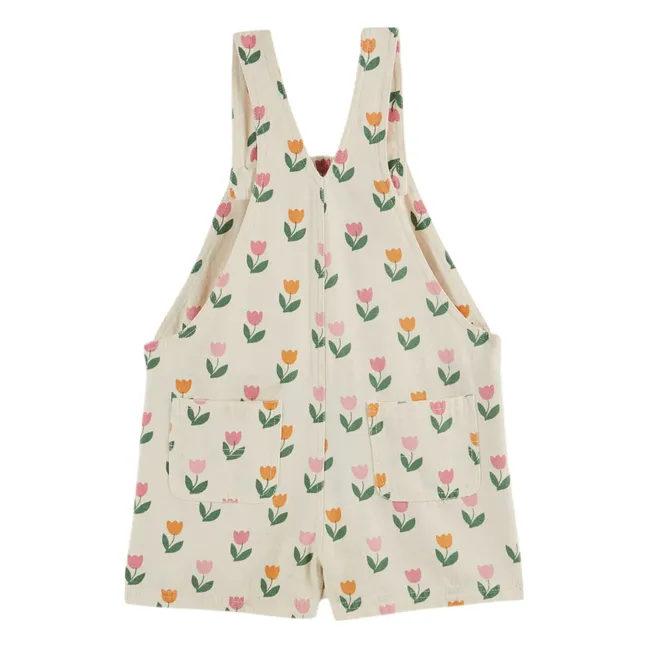 Salopette Courte Tulipes | Crème