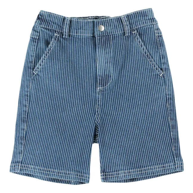 Bermuda Denim Rayé | Bleu