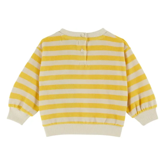 Sudadera de rayas de algodón ecológico | Amarillo
