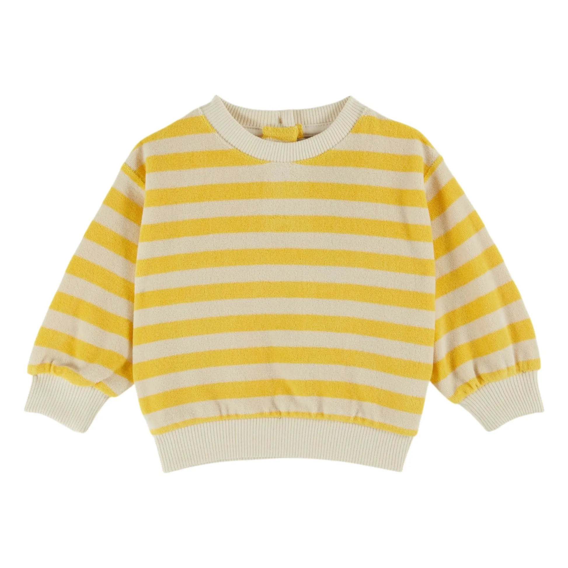 Emile Et Ida Yellow Striped Organic Cotton Sweatshirt