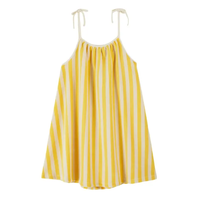 Robe Rayée Coton Bio | Jaune