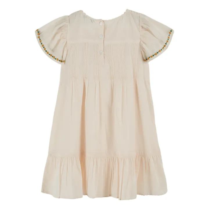 Vestido bordado de flores | Crema- Imagen del producto n°2