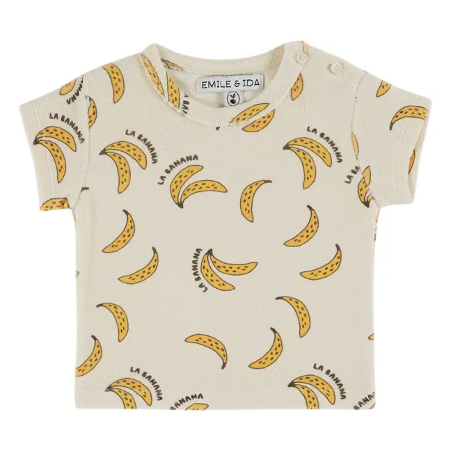 T-shirt Bananes Eponge Coton Bio | Crème