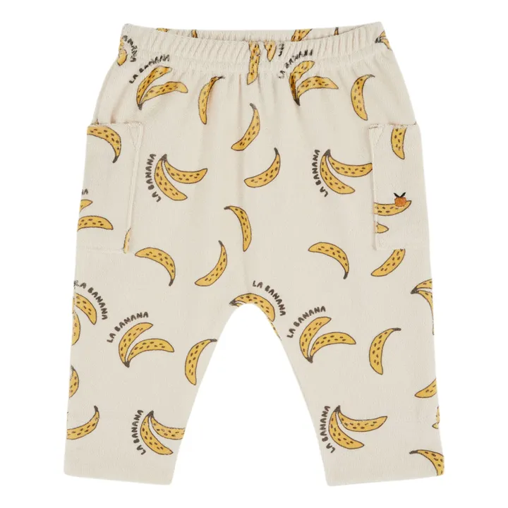 Pantalón Sarouel Banana de algodón orgánico | Crema- Imagen del producto n°0