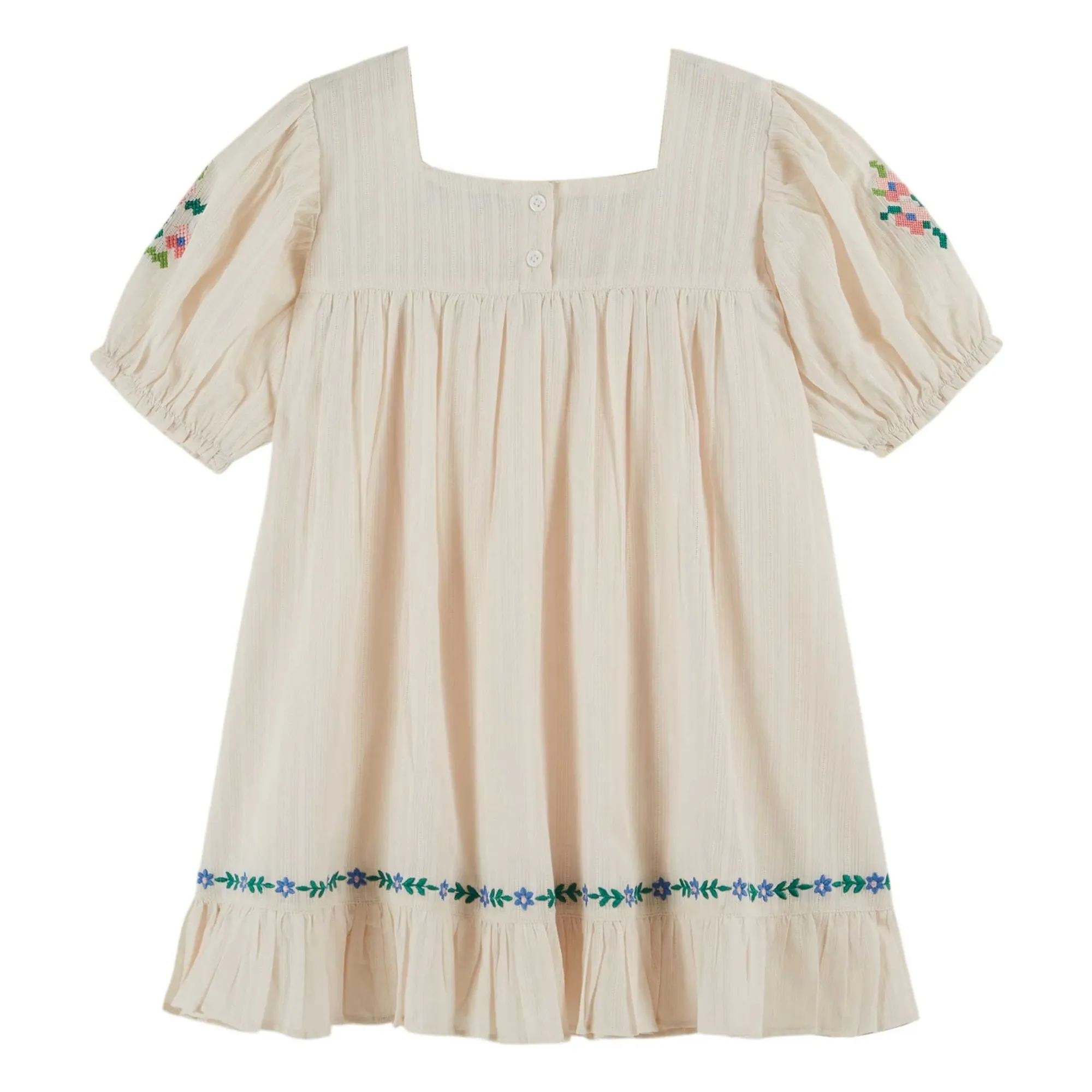Robe Volants Brodée | Crème- Image produit n°5