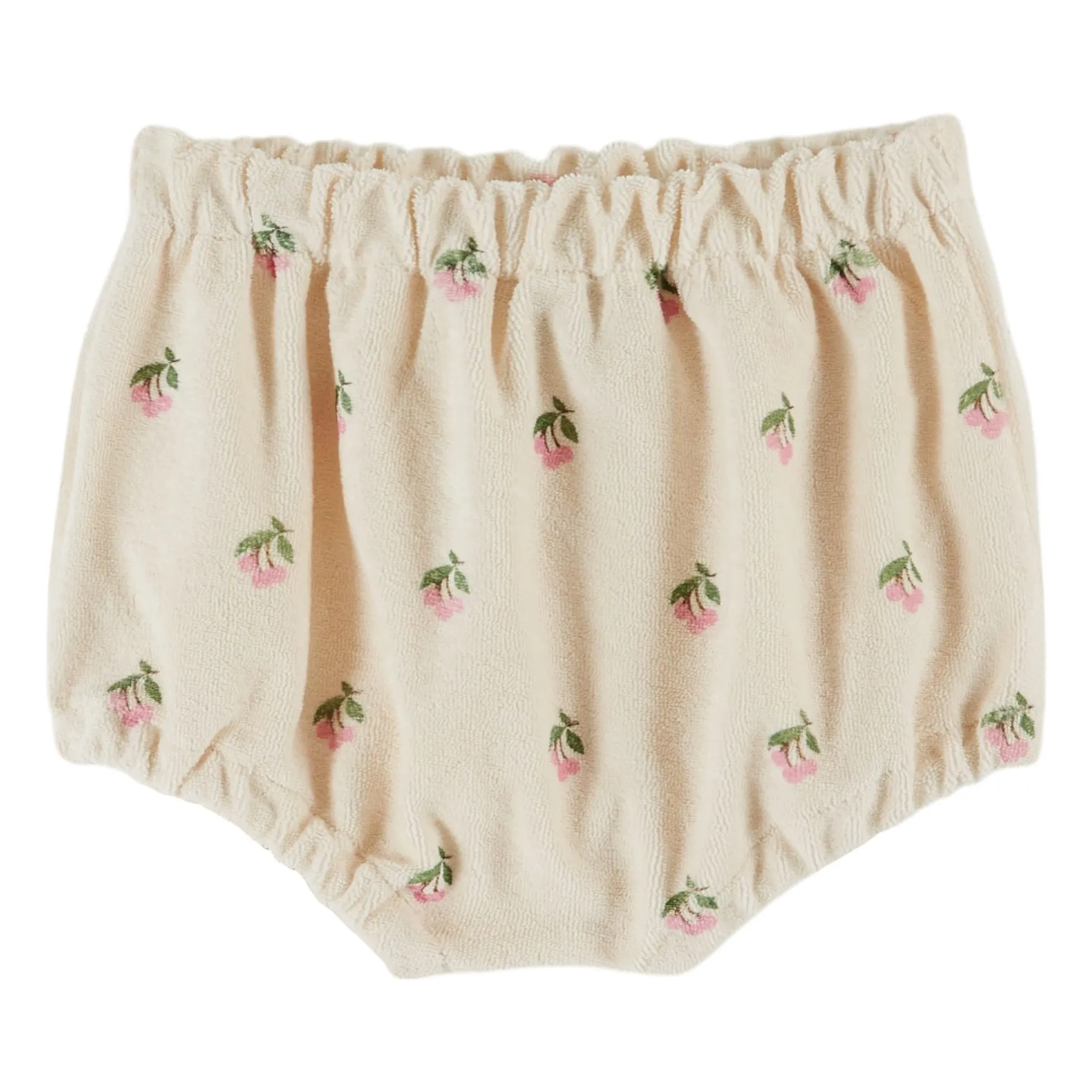 Emile Et Ida Cream Cherry Organic Cotton Sponge Bloomer