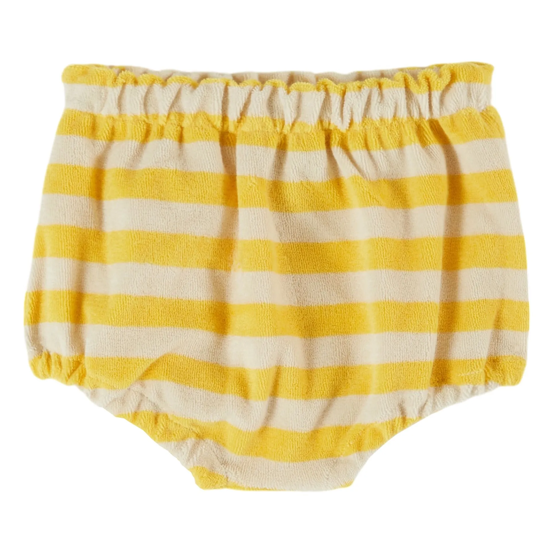 Emile Et Ida Yellow Striped Organic Cotton Towelling Bloomer