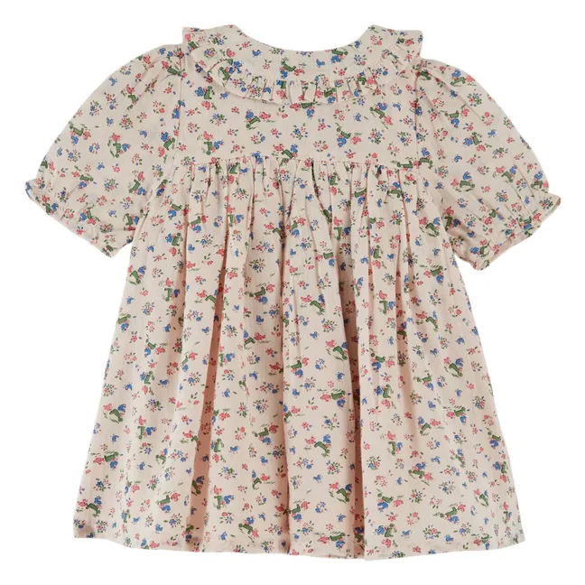 Amplio vestido floral | Crema