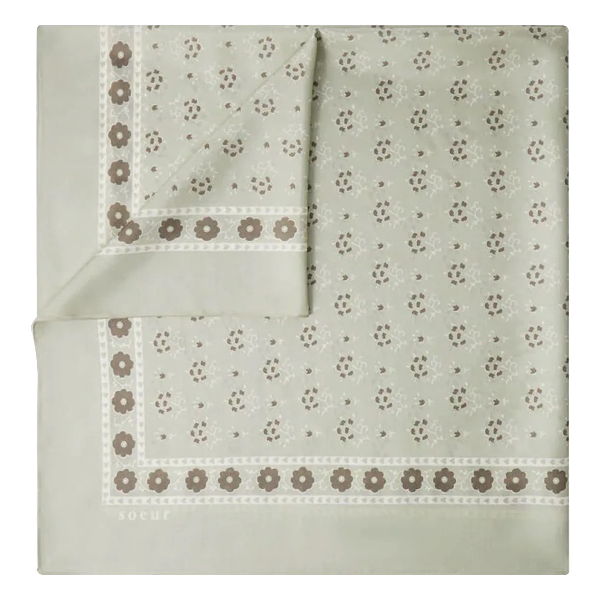 Soeur Green Water Silk Scarf