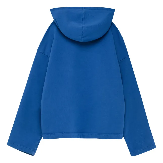 Hooded sweatshirt N°9 Organic cotton | Royal blue