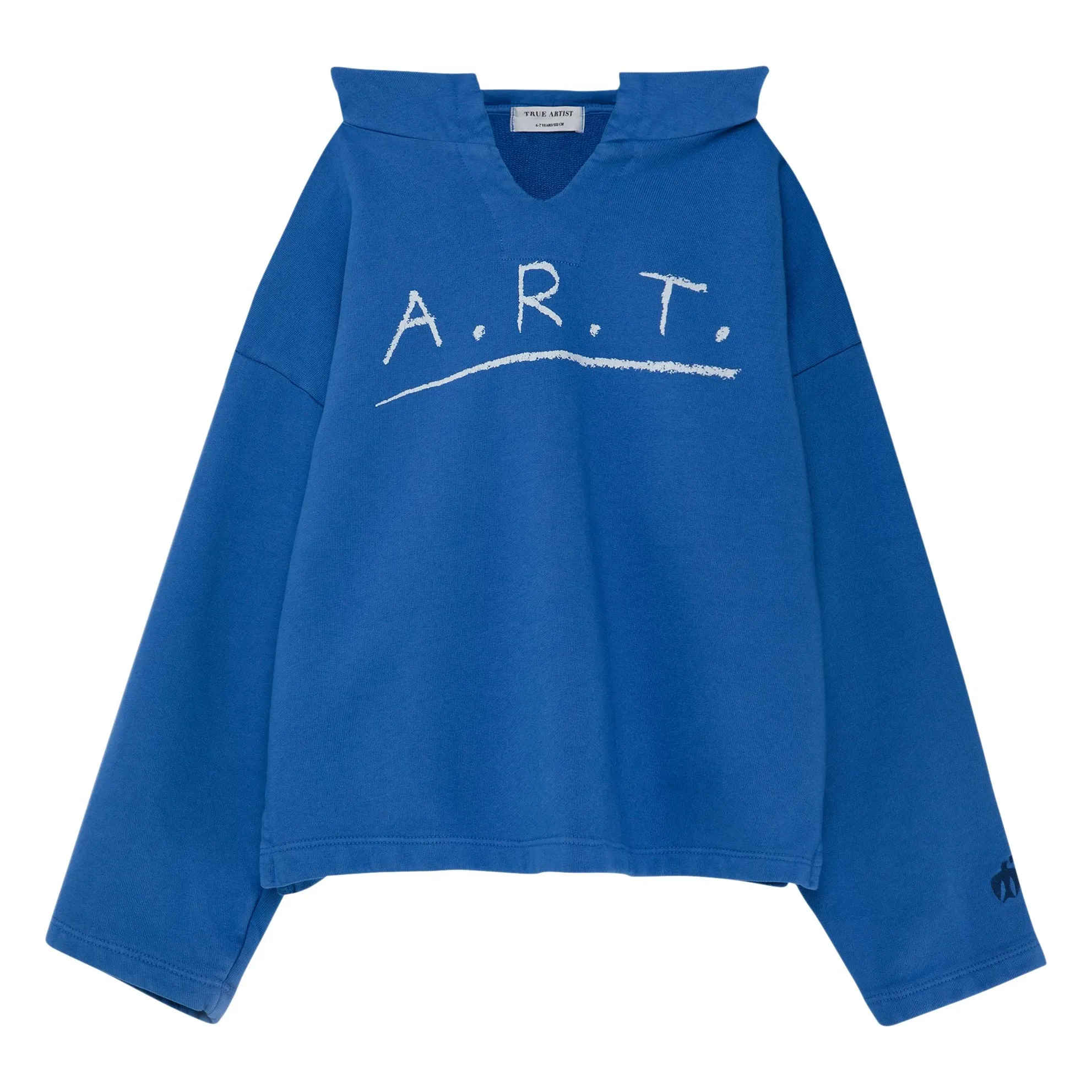 True Artist Royal Blue Hooded Sweatshirt N°9 Organic Cotton
