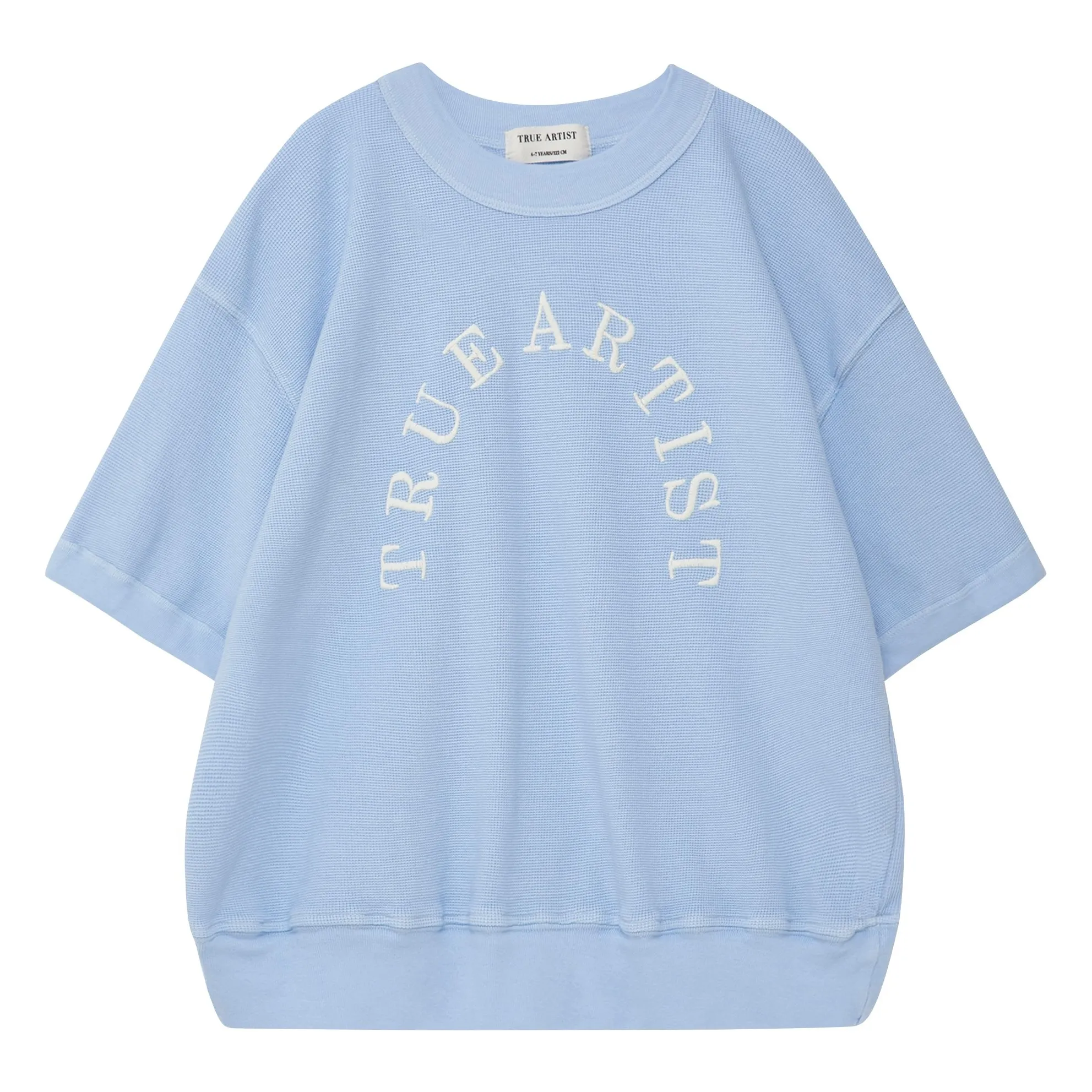 True Artist Light Blue Short-Sleeved Sweatshirt N°12 Organic Cotton