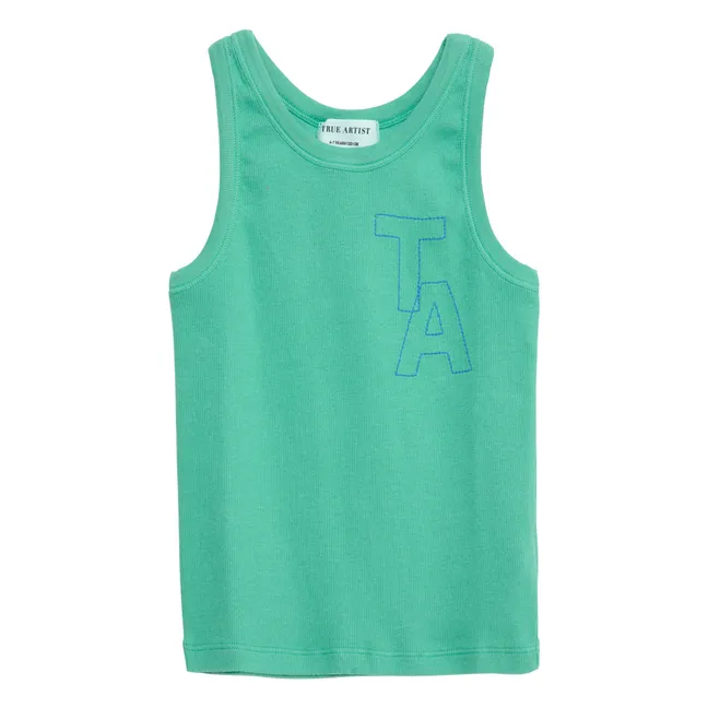 Camiseta de tirantes acanalada N°20 | Verde