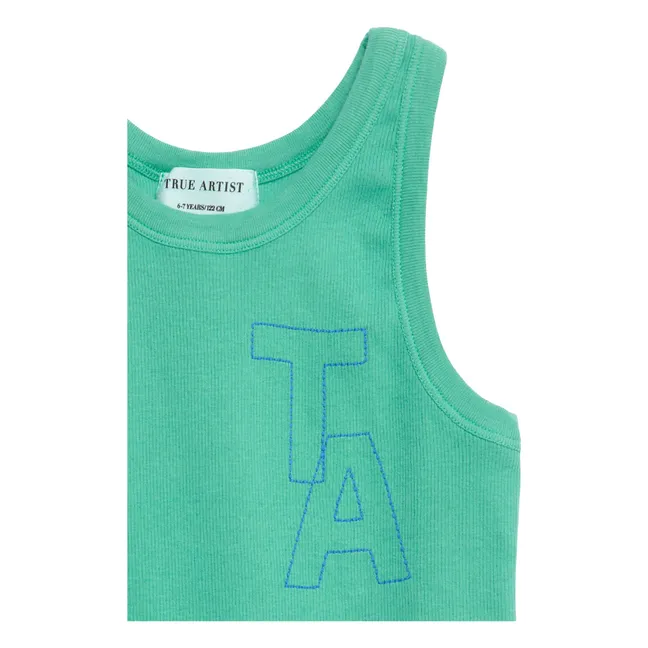 Camiseta de tirantes acanalada N°20 | Verde