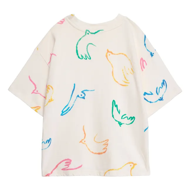 T-shirt Oiseaux Coton Bio | Ecru