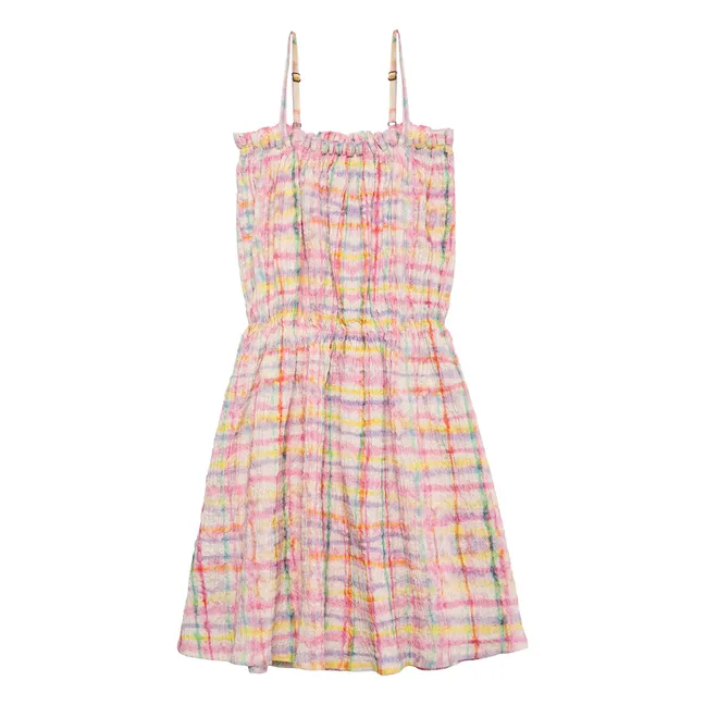 Vestido de cuadros con textura | Violeta