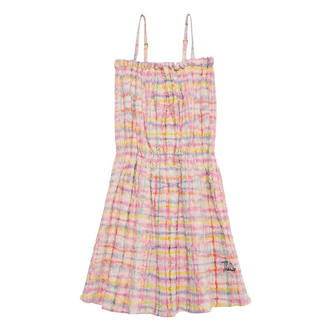 Vestido de cuadros con textura | Violeta