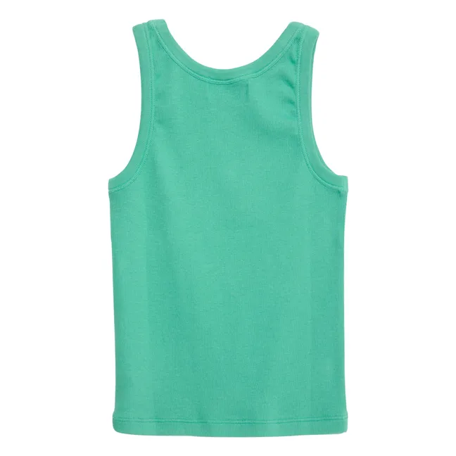 Camiseta de tirantes acanalada N°20 | Verde