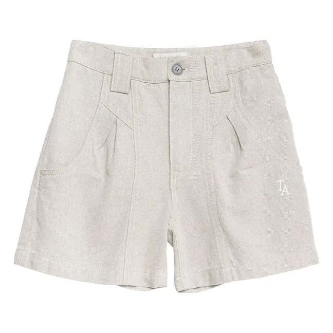 Short N°13 Algodón reciclado | Gris Jaspeado