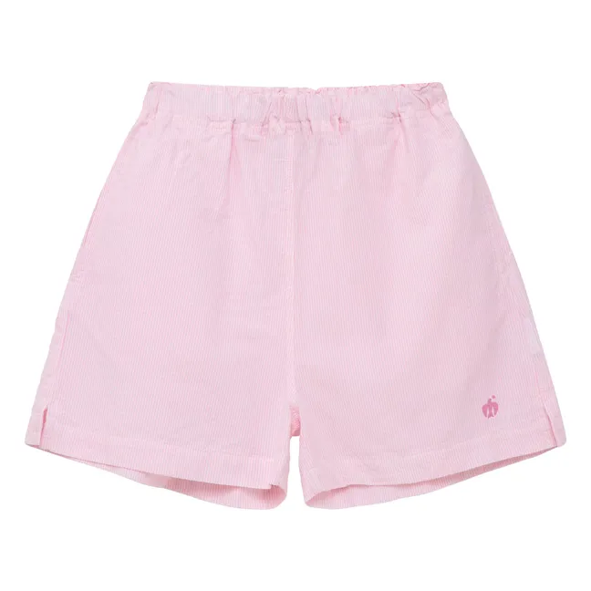 Short N°11 Rayé | Rose pâle