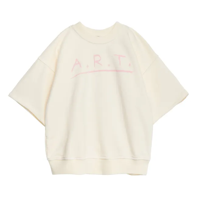 N°13 Sudadera de manga corta de algodón orgánico | Crema