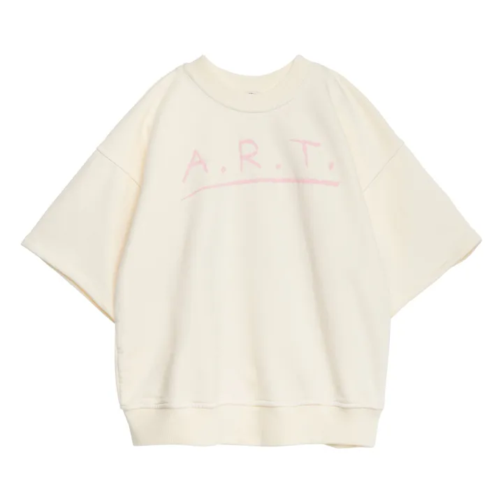 Sweat Manches Courtes N°13 Coton Bio | Crème- Image produit n°0