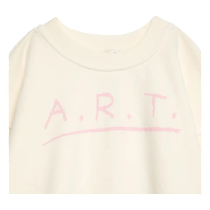 Sweat Manches Courtes N°13 Coton Bio | Crème- Image produit n°3